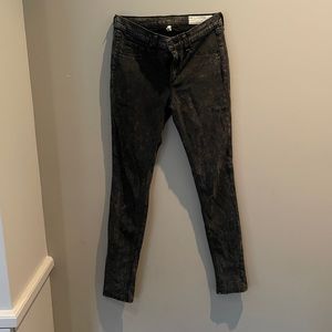 Rag and bone black bleached tie dye jeans!